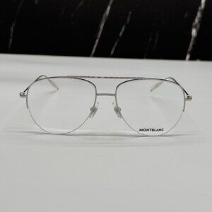 NEW MONTBLANC EYEGLASSES SILVER MEN EYEWEAR MONTBLANC MB0077O 003
